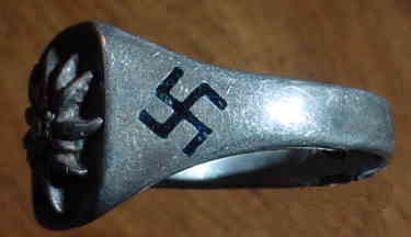 Nazi Gebirgsjager Mountain Troops Silver Ring