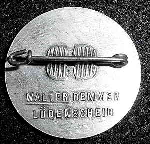 Nazi 1936 Tinnie Badge